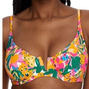 Anne Cole Sunshine Floral V-Notch Underwire Bikini Top